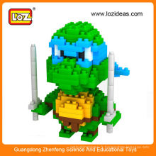 Nouveau design LOZ ninja tortue miniatures, mini ninja tortue jouet pour enfants